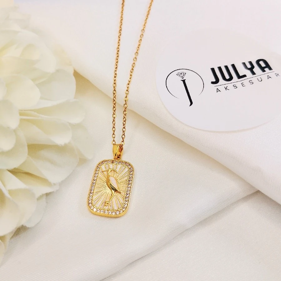 ÇELİK GOLD KARARMAZ PAZLANMAZ TAROT 45+5 CM KOLYE