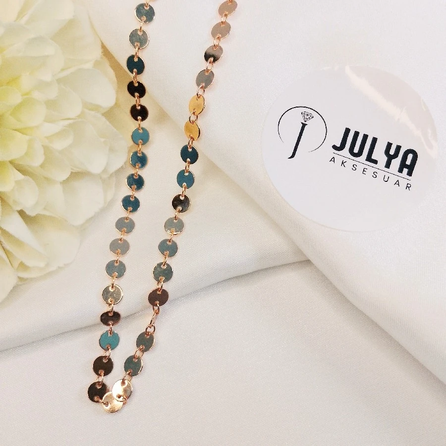 ROSE ÇELİK PUL ZİNCİR 45+5 CM KARARMAZ PASLANMAZ XUPING KOLYE