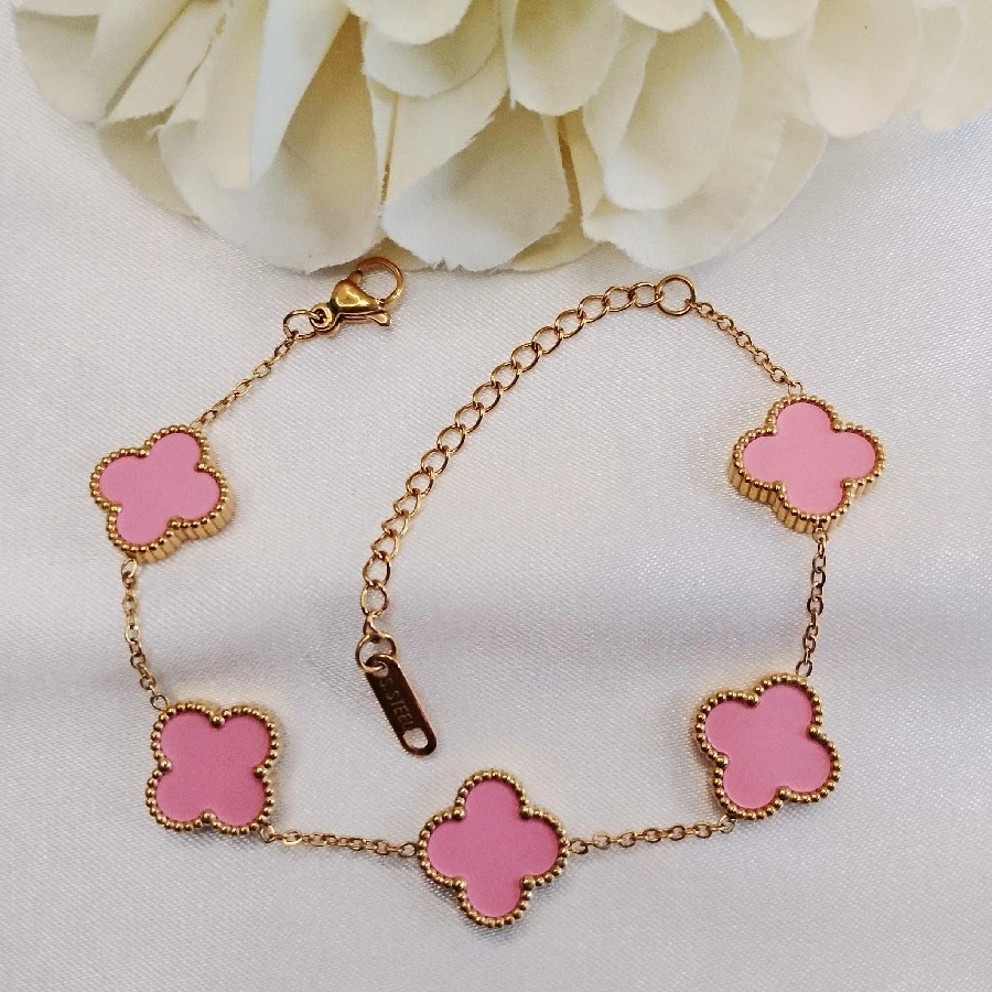 ÇELİK GOLD MARKA KARARMAZ PASLANMAZ YONCA BİLEKLİK