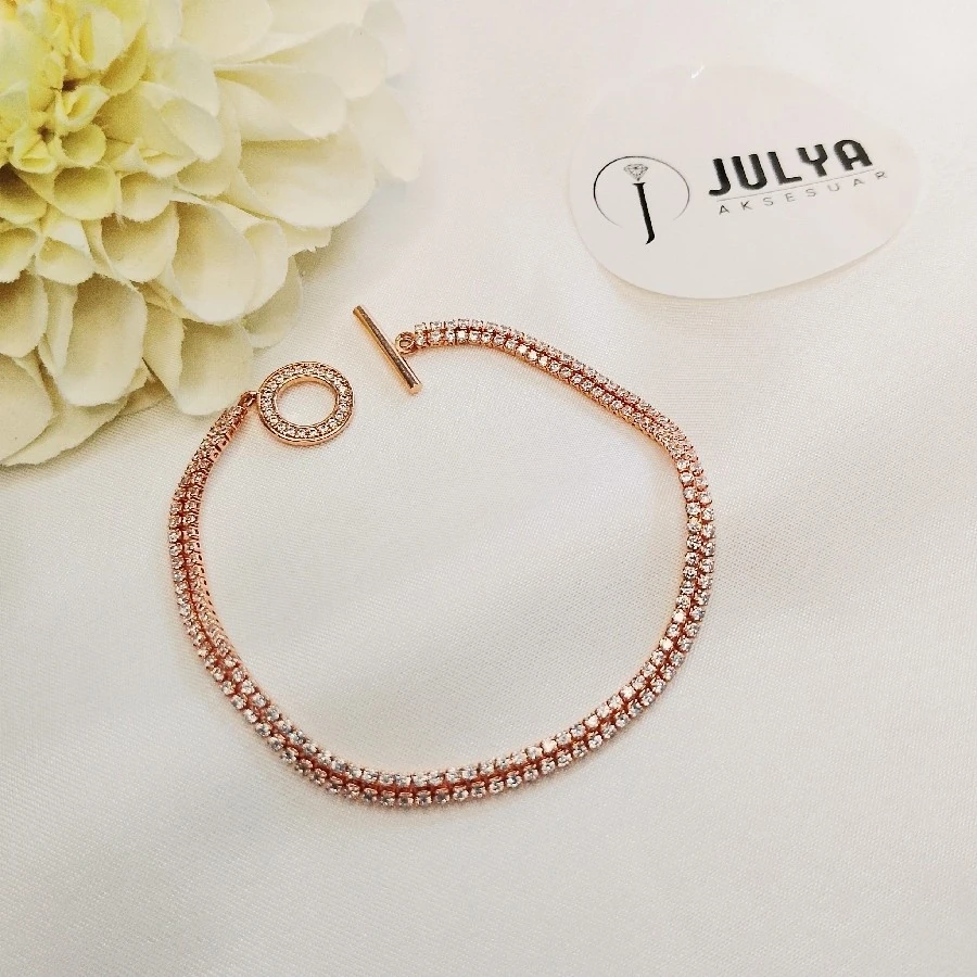 ÇELİK ROSE 2 Lİ SU YOLU KARARMAZ PASLANMAZ ŞIK BİLEKLİK