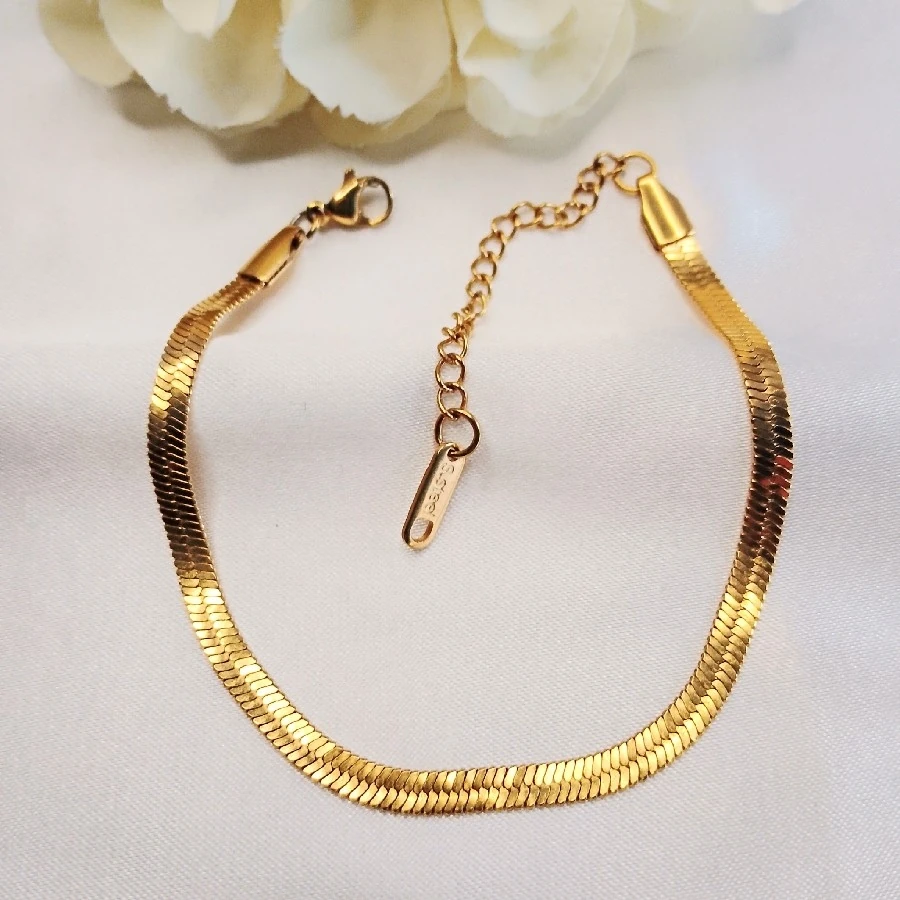 ÇELİK GOLD İTALYAN ZİNCİR KARARMAZ PASLANMAZ BİLEKLİK