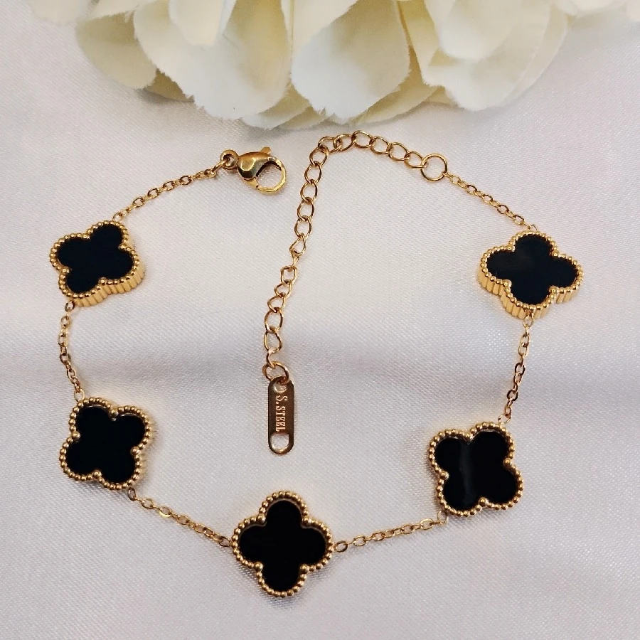 ÇELİK GOLD MARKA KARARMAZ PASLANMAZ YONCA BİLEKLİK