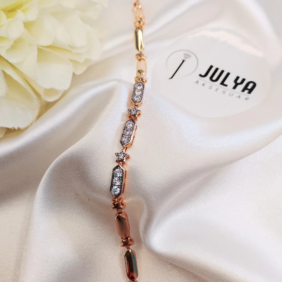 ÇELİK VİP XUPİNG YAŞLI ROSE KARARMAZ PASLANMAZ BİLEKLİK