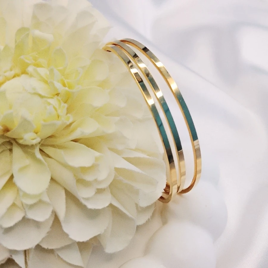 ÇELİK GOLD KARARMAZ PASLANMAZ 21 CM AJDA BİLEZiĞİ