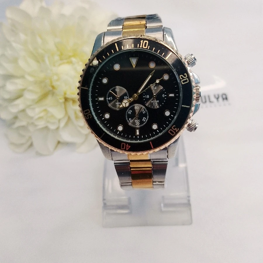 ÇELİK GÜMÜŞ RENGİ GOLD KARARMAZ PASLANMAZ ŞIK ERKEK KOL SAATİ