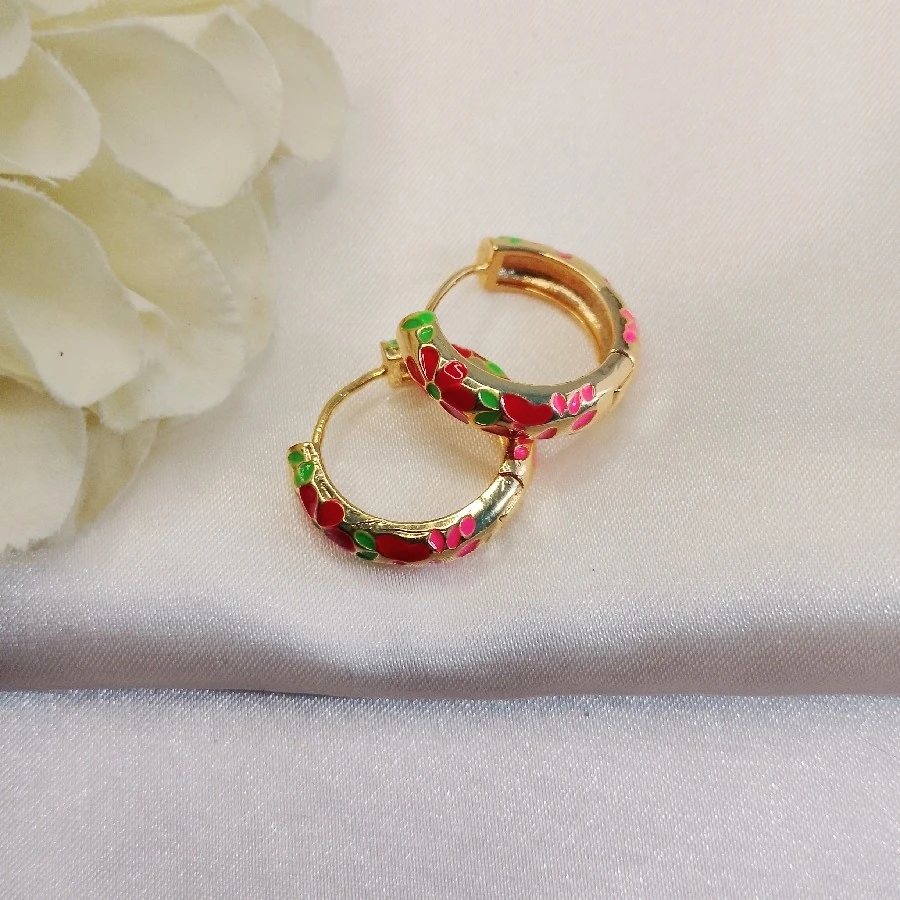 ÇELİK GOLD MİNELİ HALKA KARARMAZ PASLANMAZ KÜPE