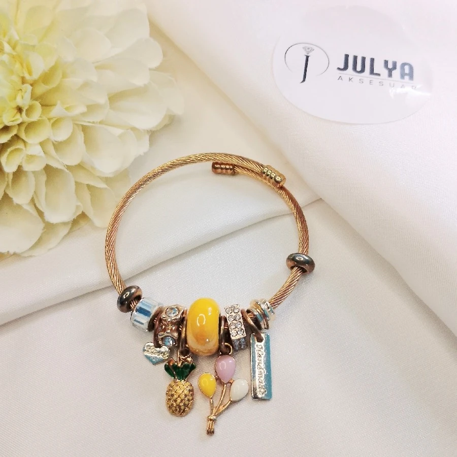 ÇELİK GOLD ANANAS BAL PANDORA BİLEKLİK