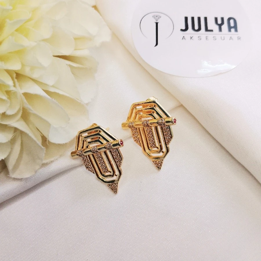 GOLD PİRİNÇ KAPLAMA SERENAY KÜPE