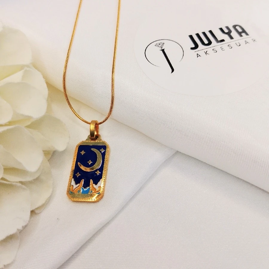 ÇELİK GOLD KARARMAZ PAZLANMAZ 45+5 CM TAROT KOLYE