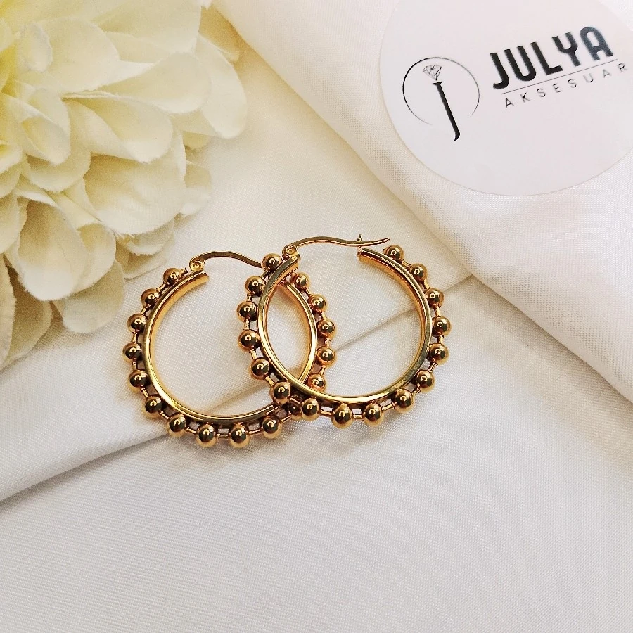 ÇELİK GOLD KARARMAZ PASLANMAZ TOPLU HALKA KÜPE