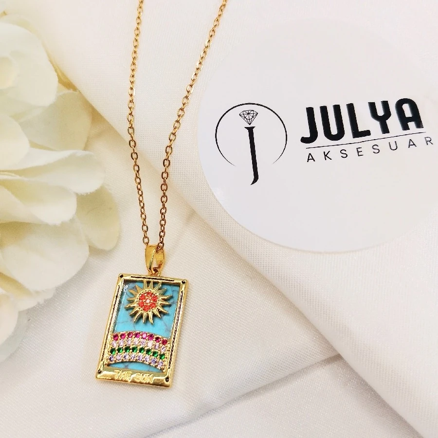 ÇELİK GOLD KARARMAZ PAZLANMAZ 45+5 CM TAROT KOLYE