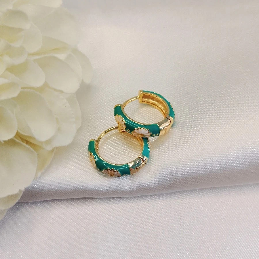 ÇELİK GOLD MİNELİ HALKA KARARMAZ PASLANMAZ KÜPE