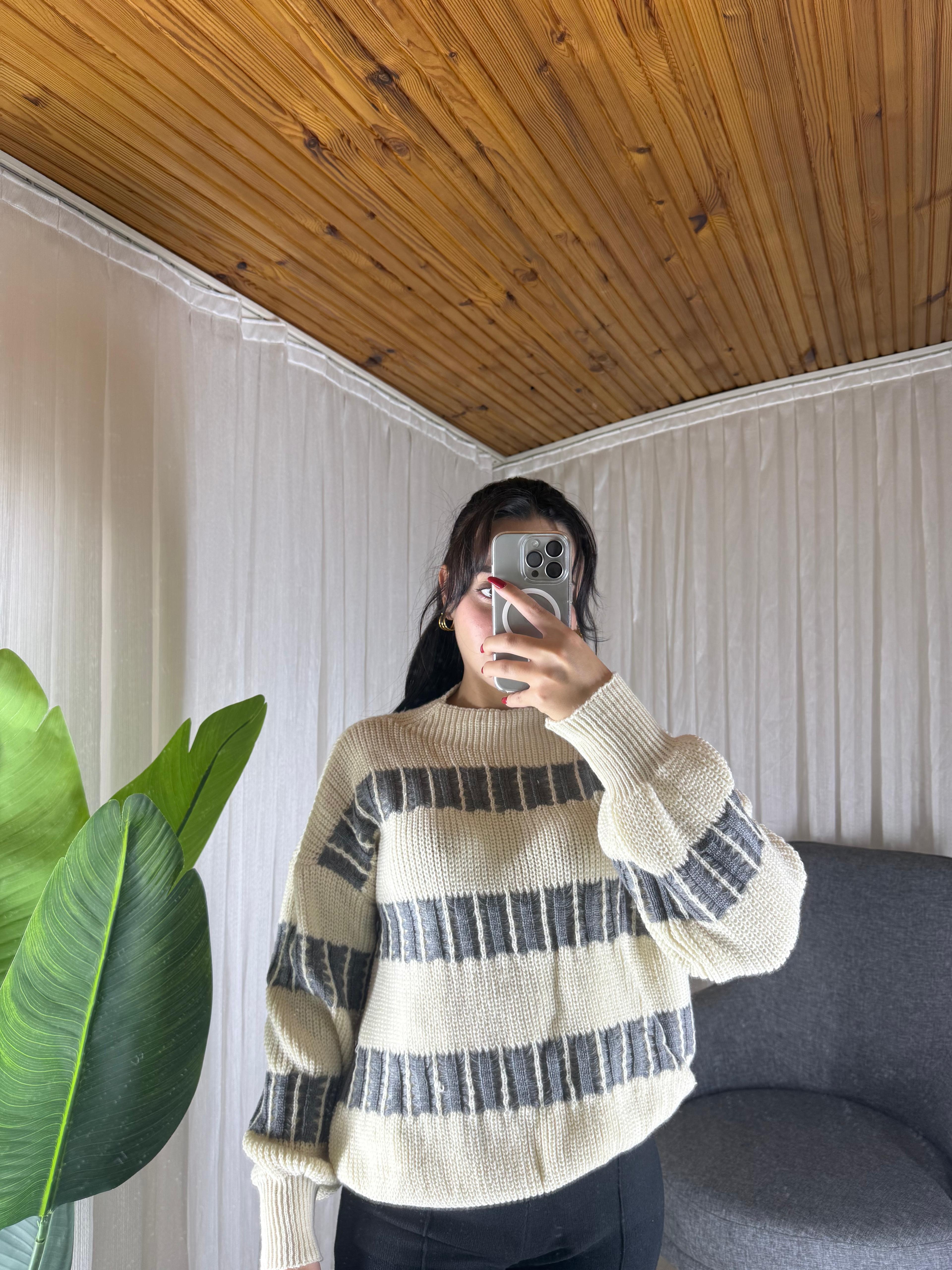 Bisiklet Yaka Triko Kazak