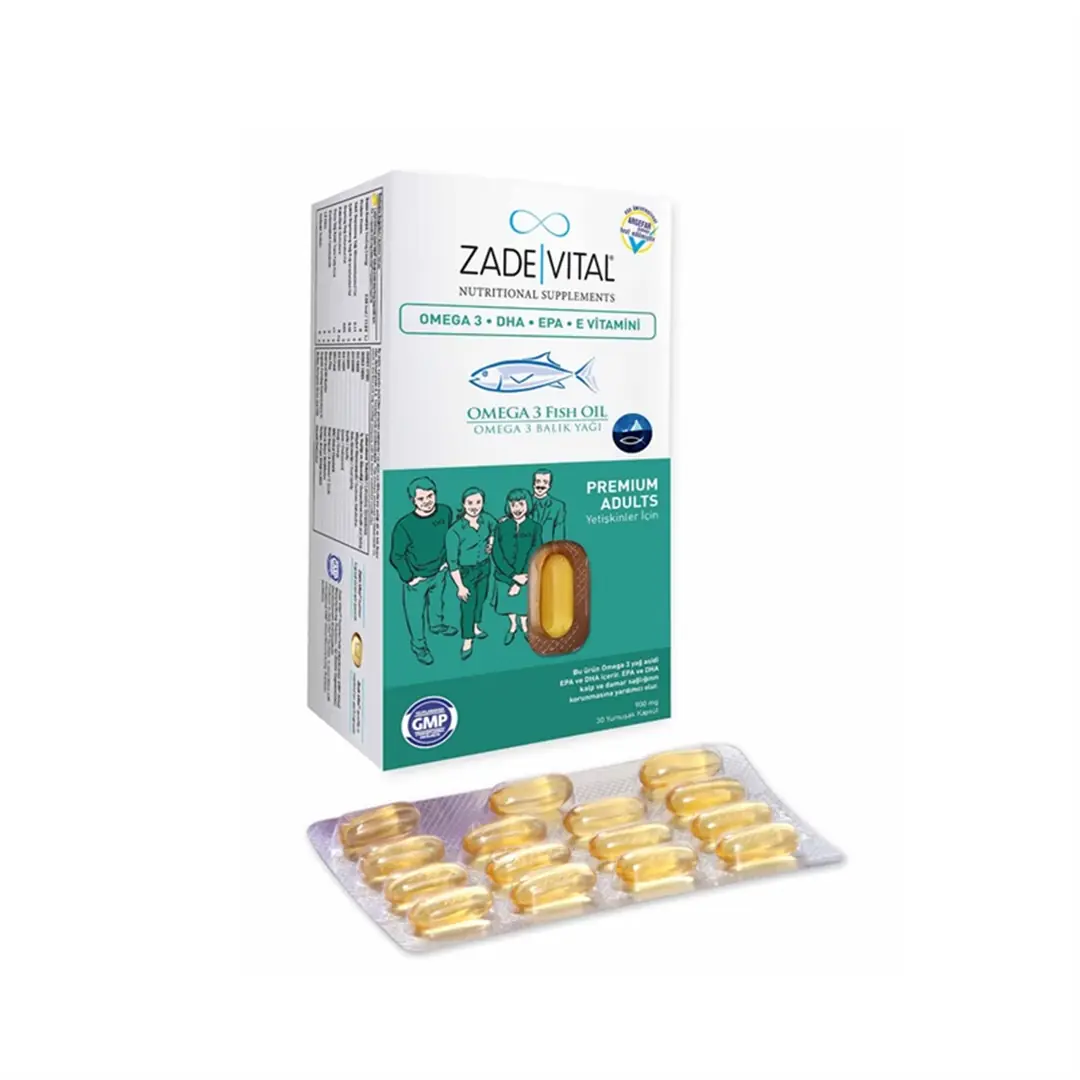 Zade Vital Omega 3 Premium Adults 30 Kapsül Balık Yağı