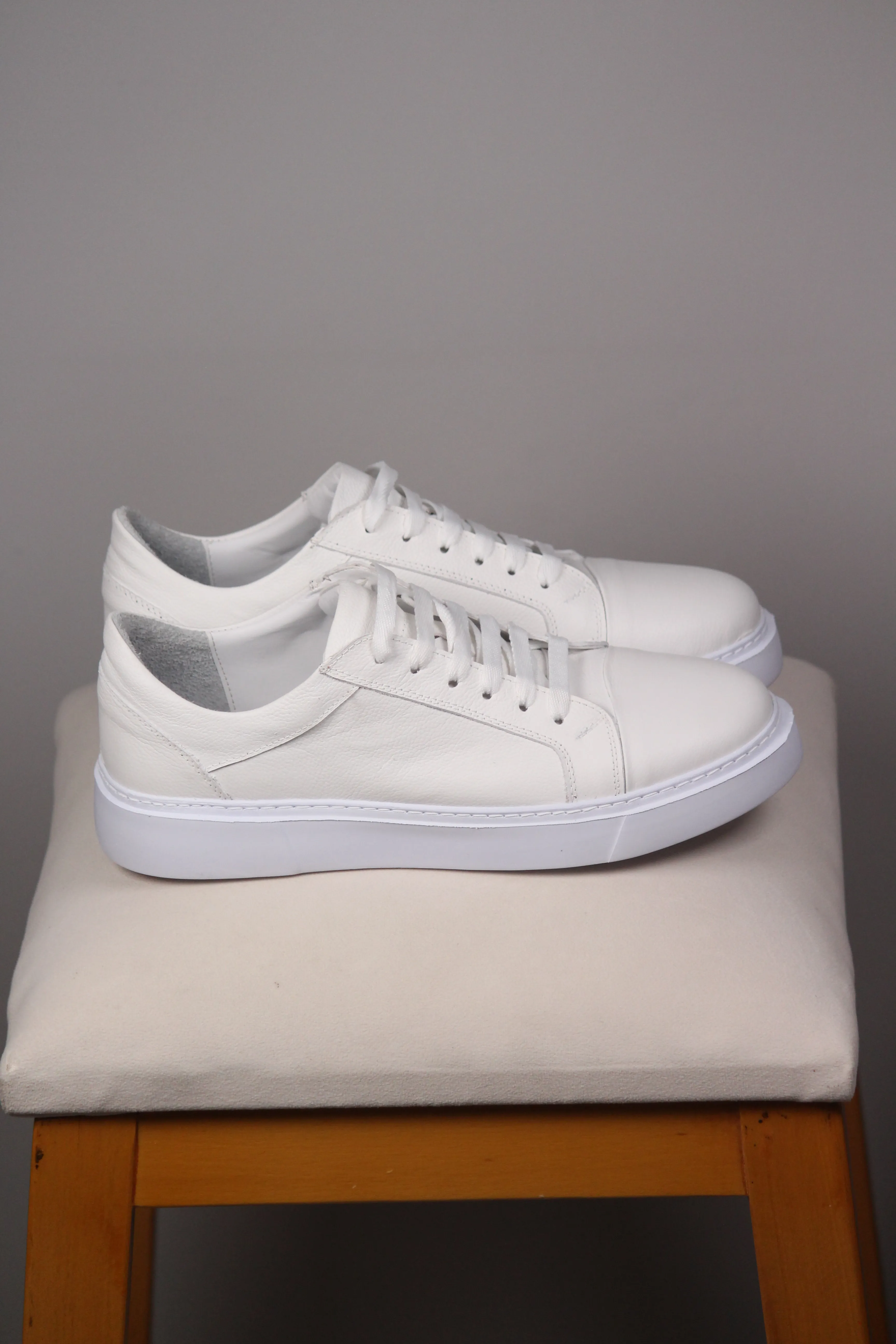 Hakiki Deri Beyaz Sneakers 5405