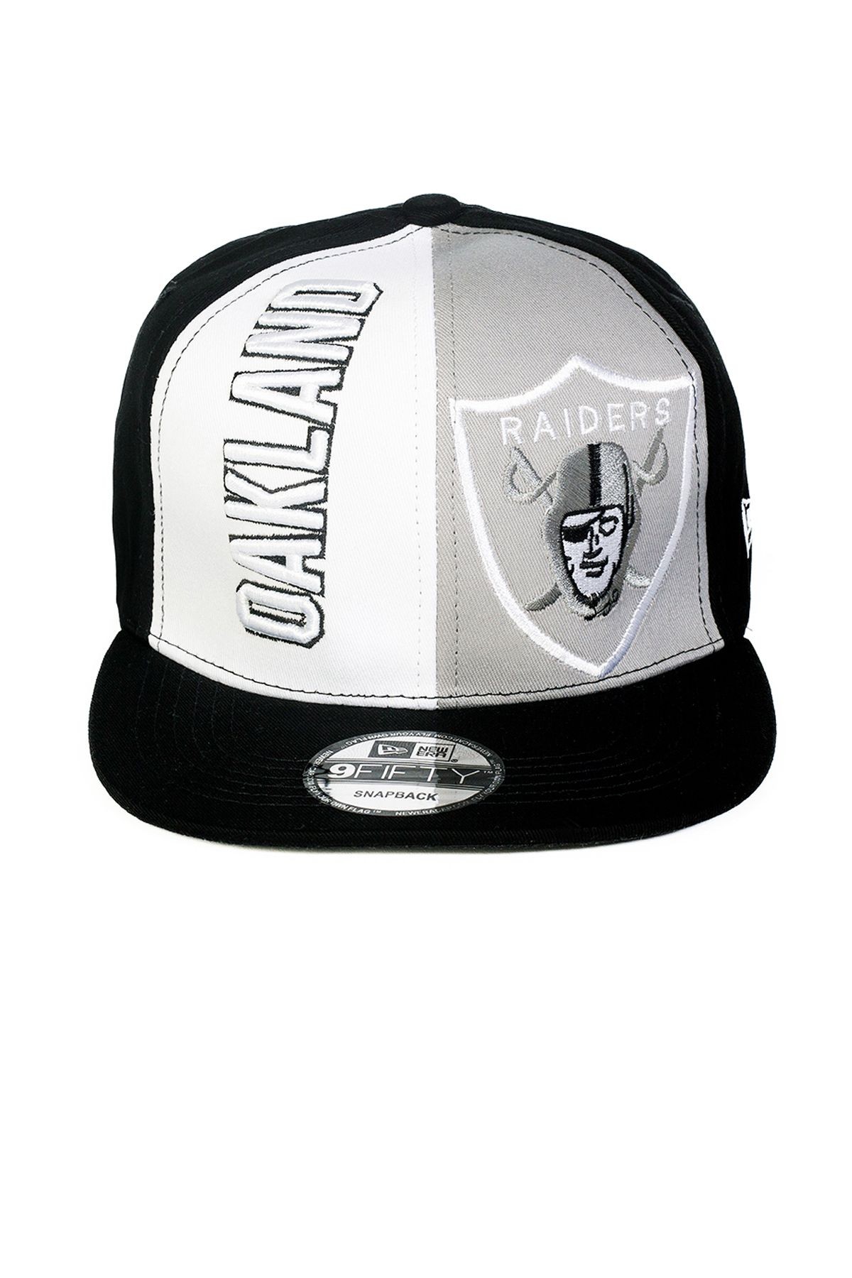 OAKLAND  RAIDERS Hip-Hop Şapka (Özel Kolleksiyon) - Siyah - Beyaz