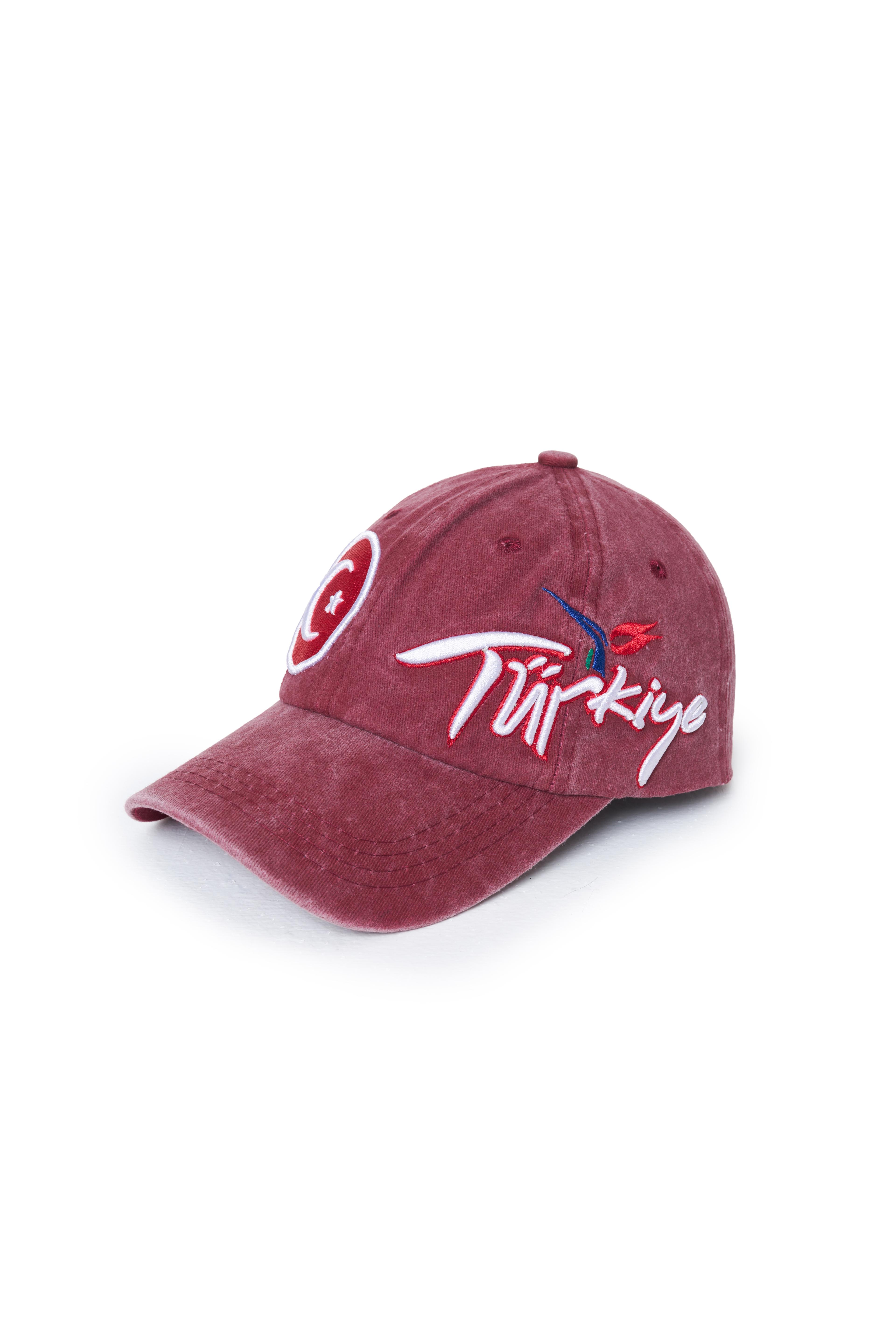 Türkiye Yıkamalı Şapka (SPECIAL DESIGN) - bordo