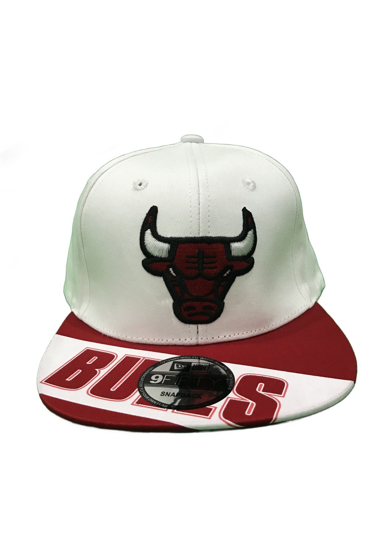 Bulls Hip-Hop Şapka (Özel Kolleksiyon) - Beyaz - Kırmızı