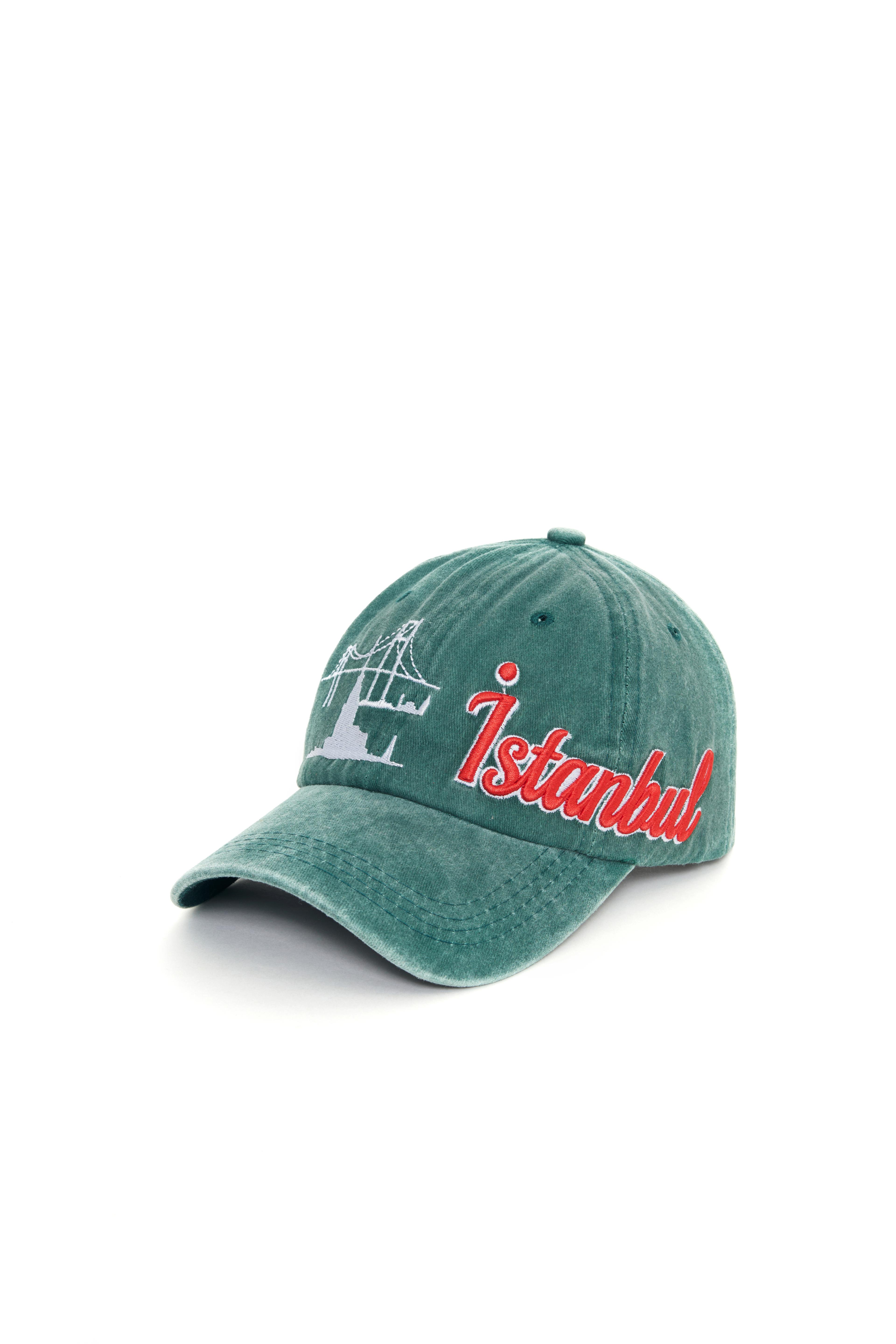 İstanbul Yıkamalı Şapka (SPECIAL DESIGN) - Yeşil