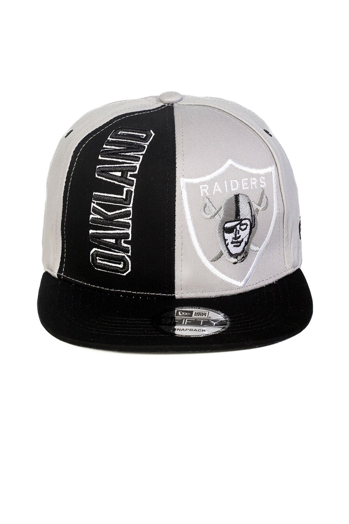 OAKLAND  RAIDERS Hip-Hop Şapka (Özel Kolleksiyon) - Gri - Siyah