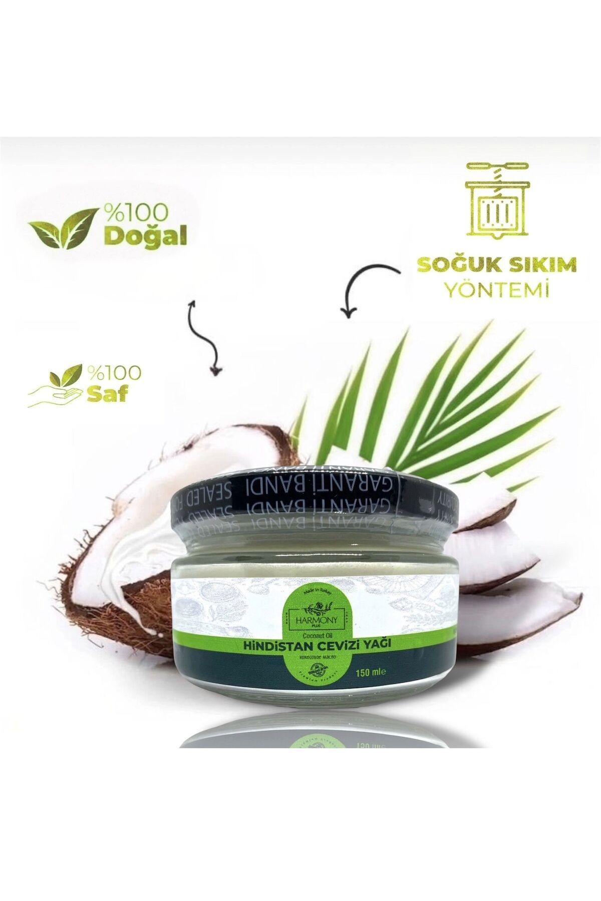 Organik Hindistan Cevizi Yağı 150 ml (Soğuk Sıkım) Coconut Oil