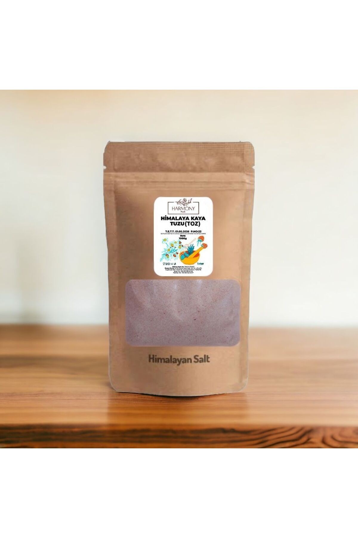 Himalaya Tuzu (Öğütülmüş) 1000gr Doğal Himalaya Kaya Tuzu Pembe Toz 1 kg
