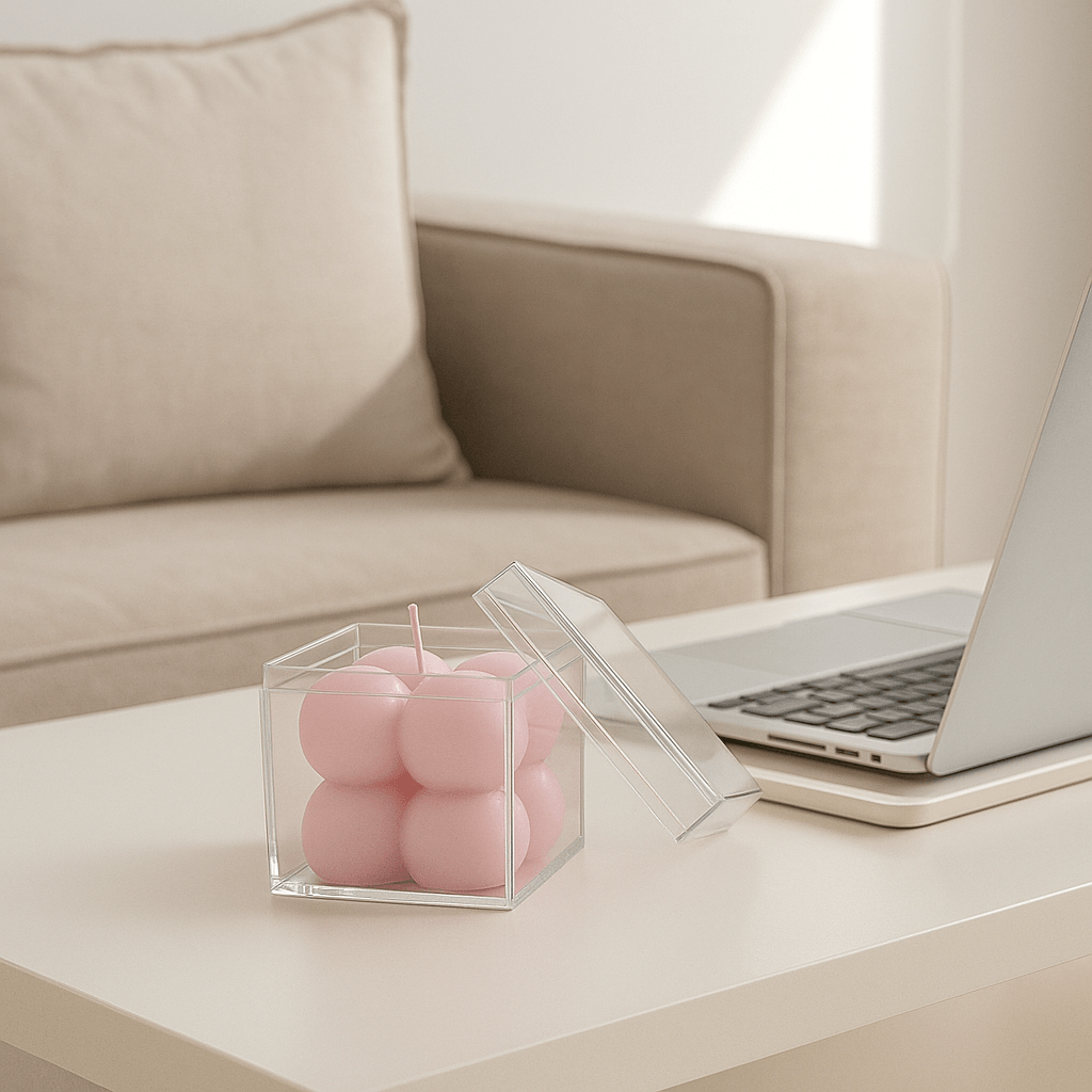 50 ADET PEMBE BUBBLE MUM
