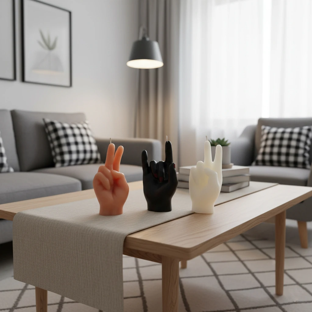 El - Üçlü Mum Seti