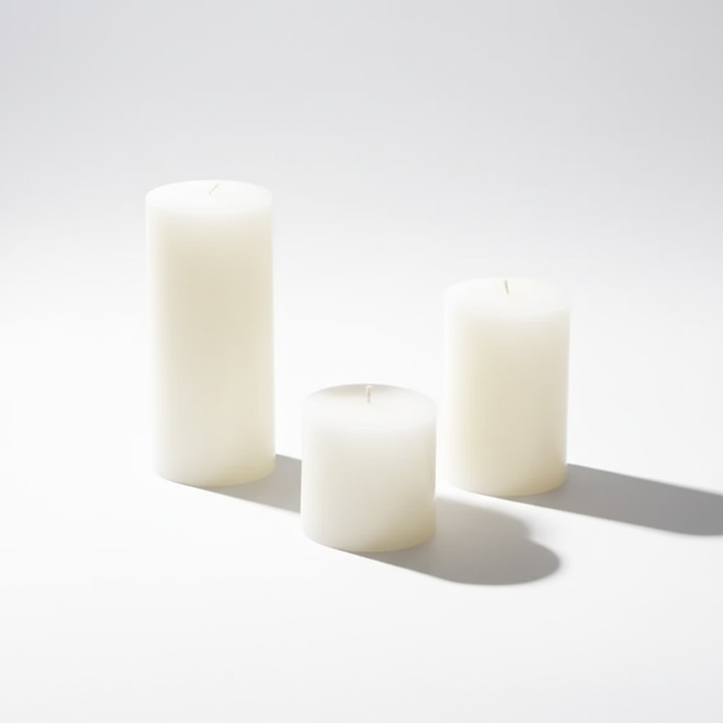 Silindir Baton Mum 3 lü Set