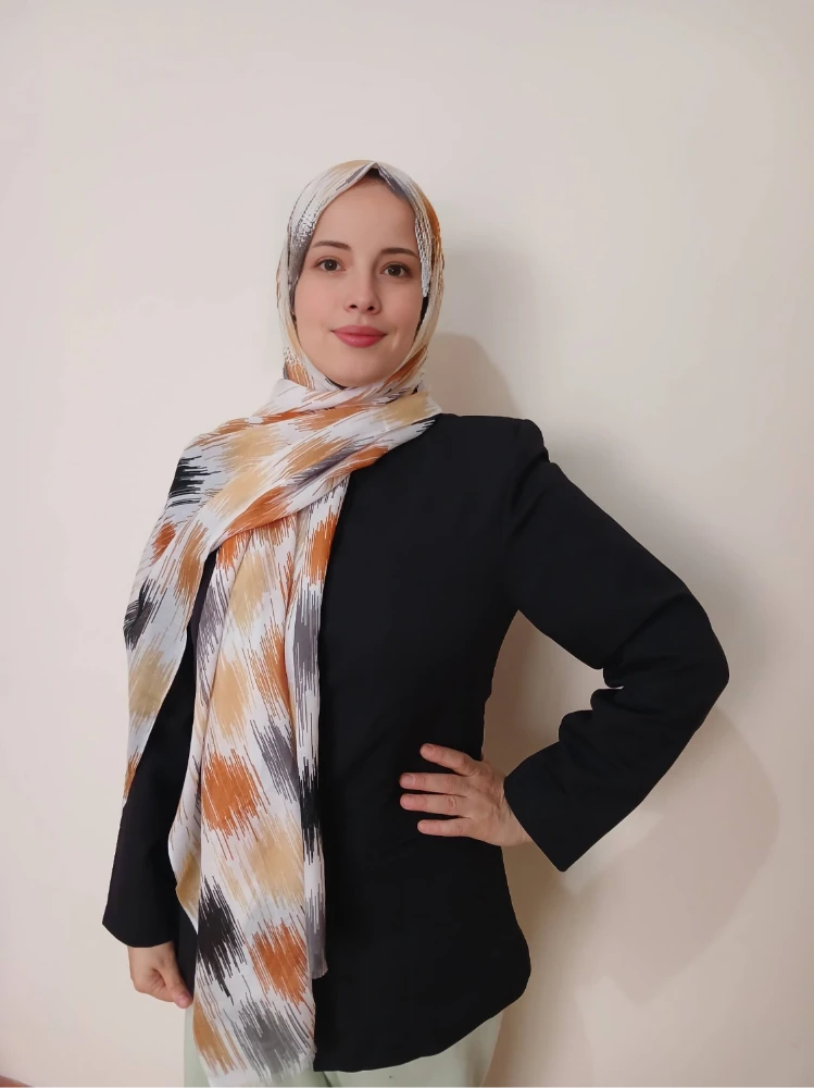 Soyut Desen Renkli Şal