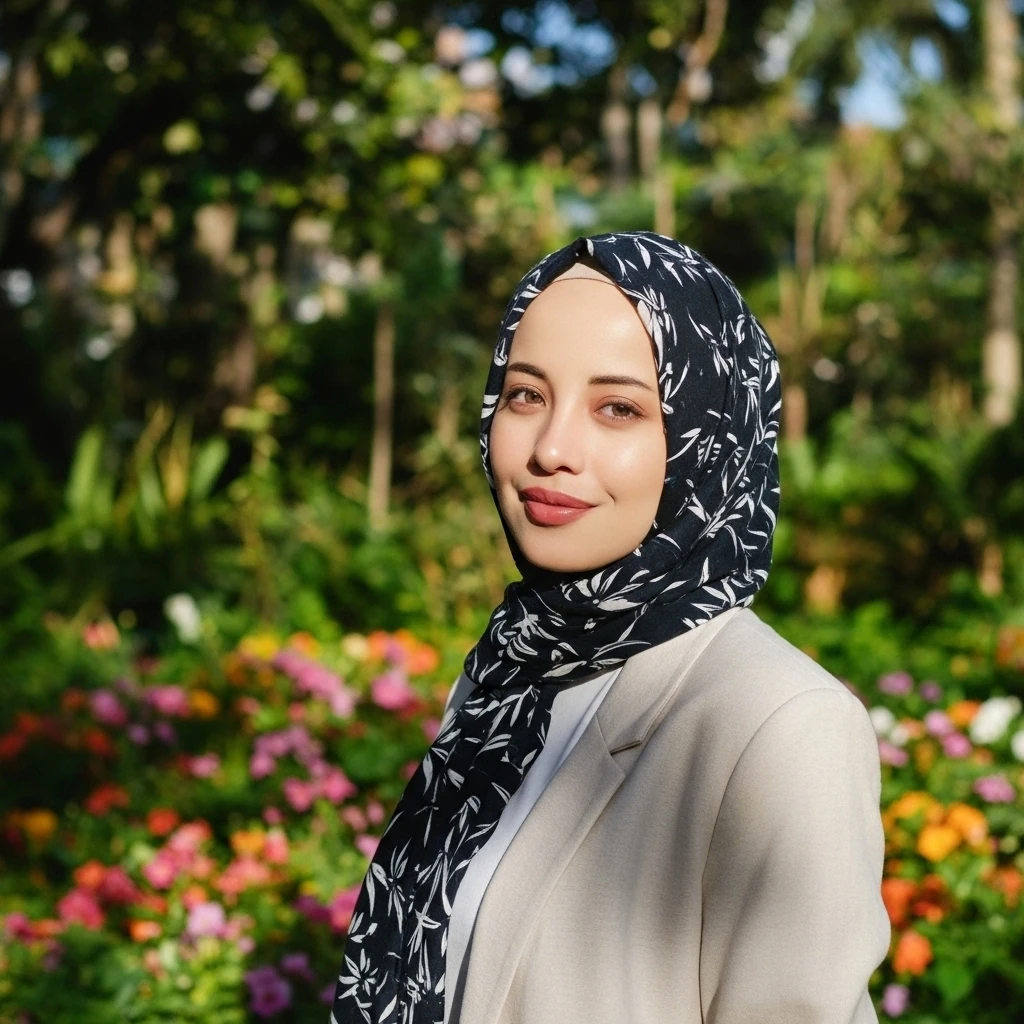 Beyaz Çiçekli Siyah Sal