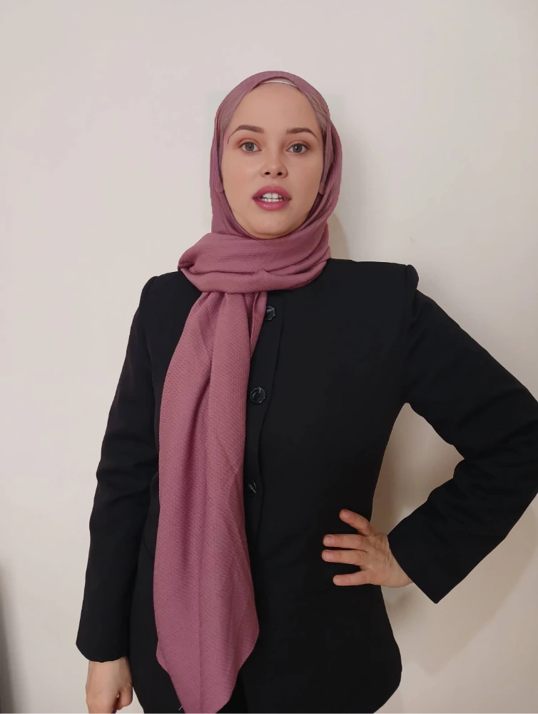 Dokuma Mor Düz Şal