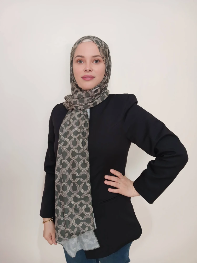 Yuvarlak Desenli Şal