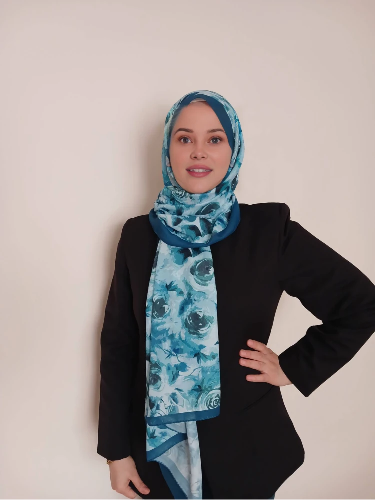 Gazal Serisi Mavi Çiçekli