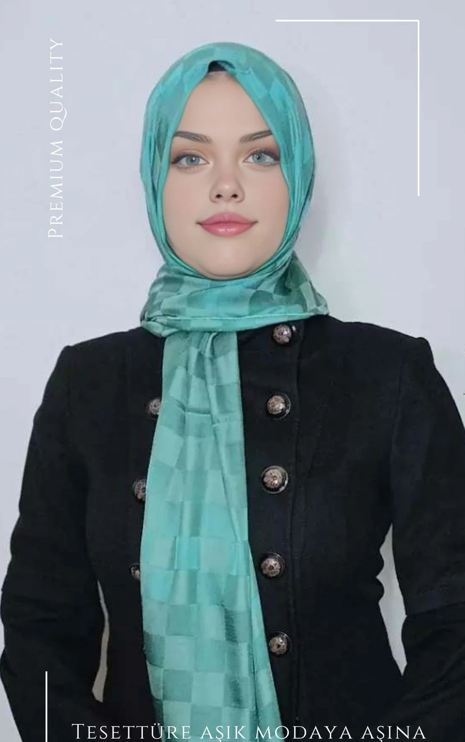 Yeşil Jakarlı Şal