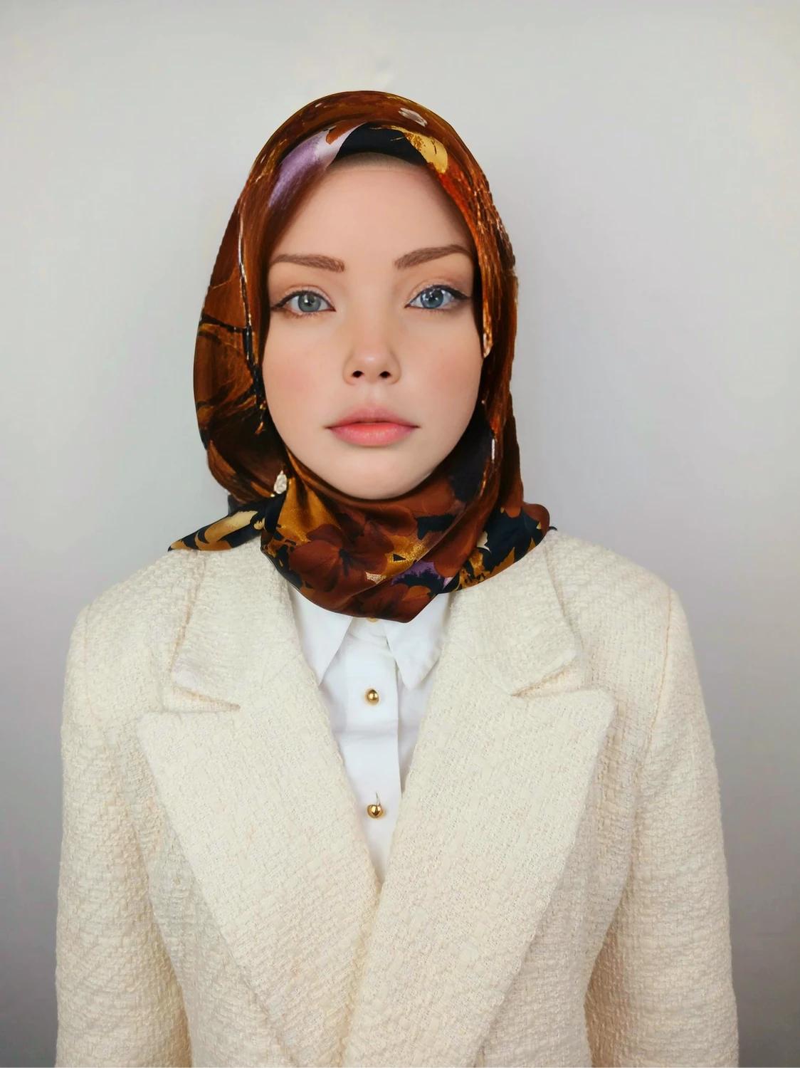 Kahverengi İpek Sal