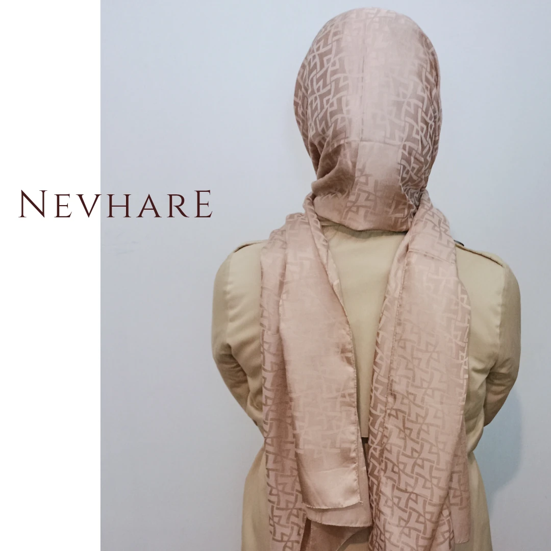 Çizgi Desenli Jakarlı Şal