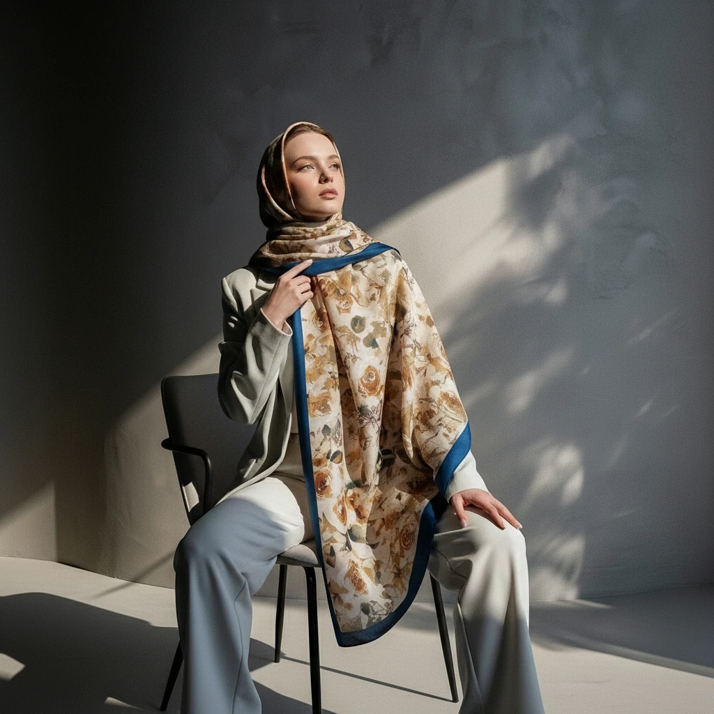 Pastel Çiçek Desenli Sal