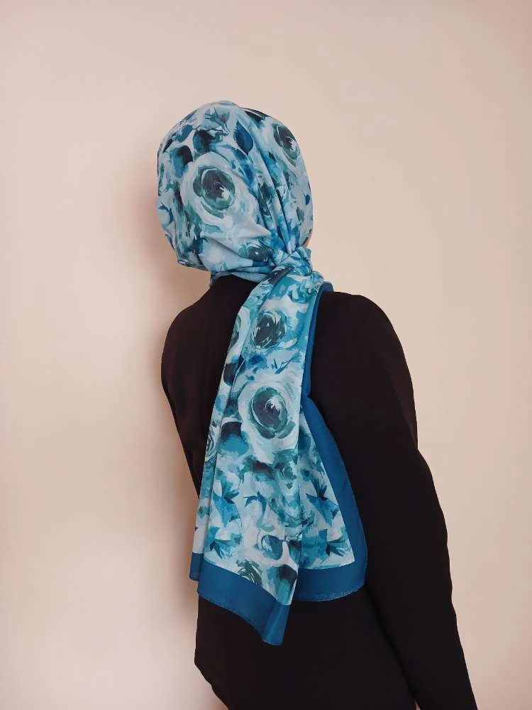 Gazal Serisi Mavi Çiçekli