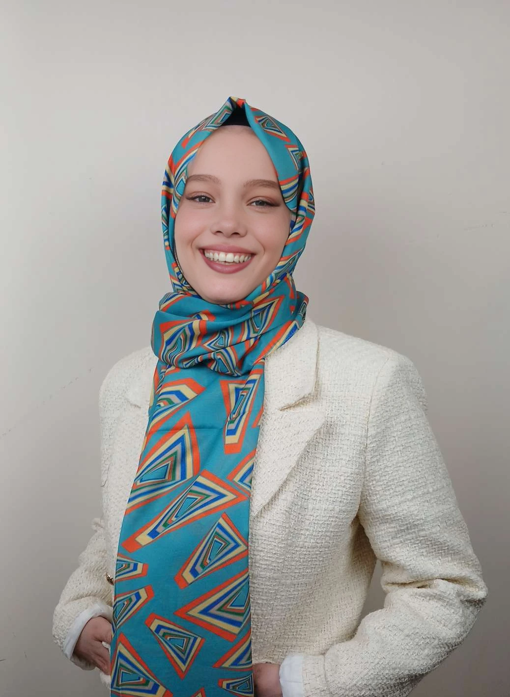 Geometrik Desenli Şal