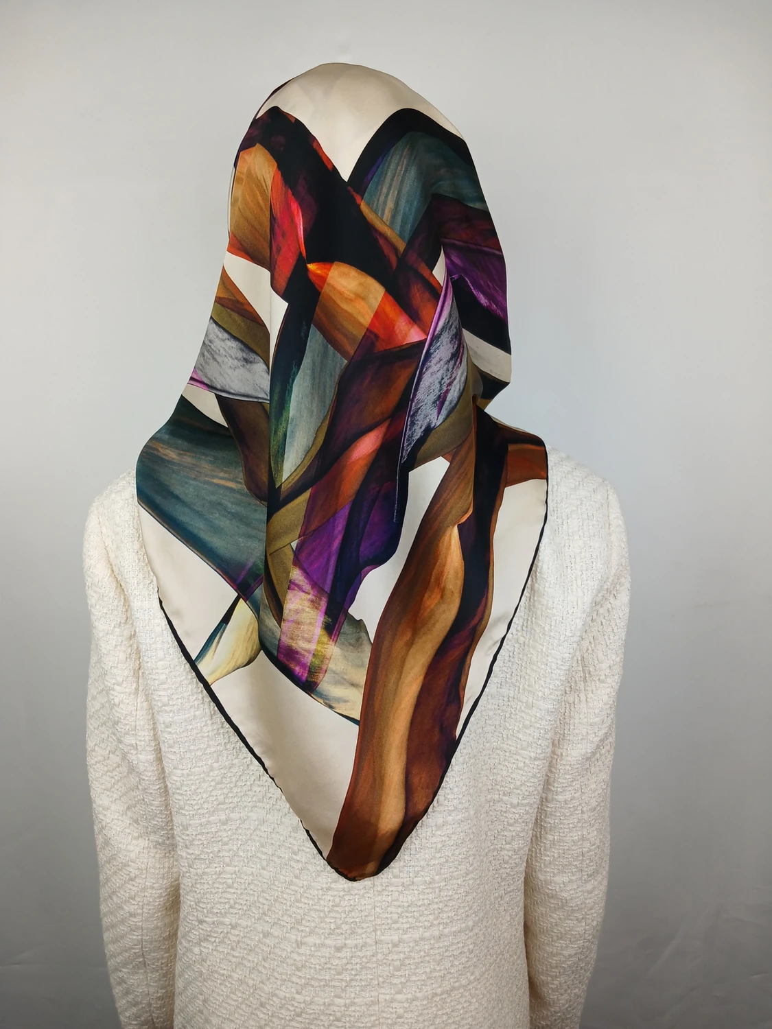 Pastel Renkler İpek Eşarp