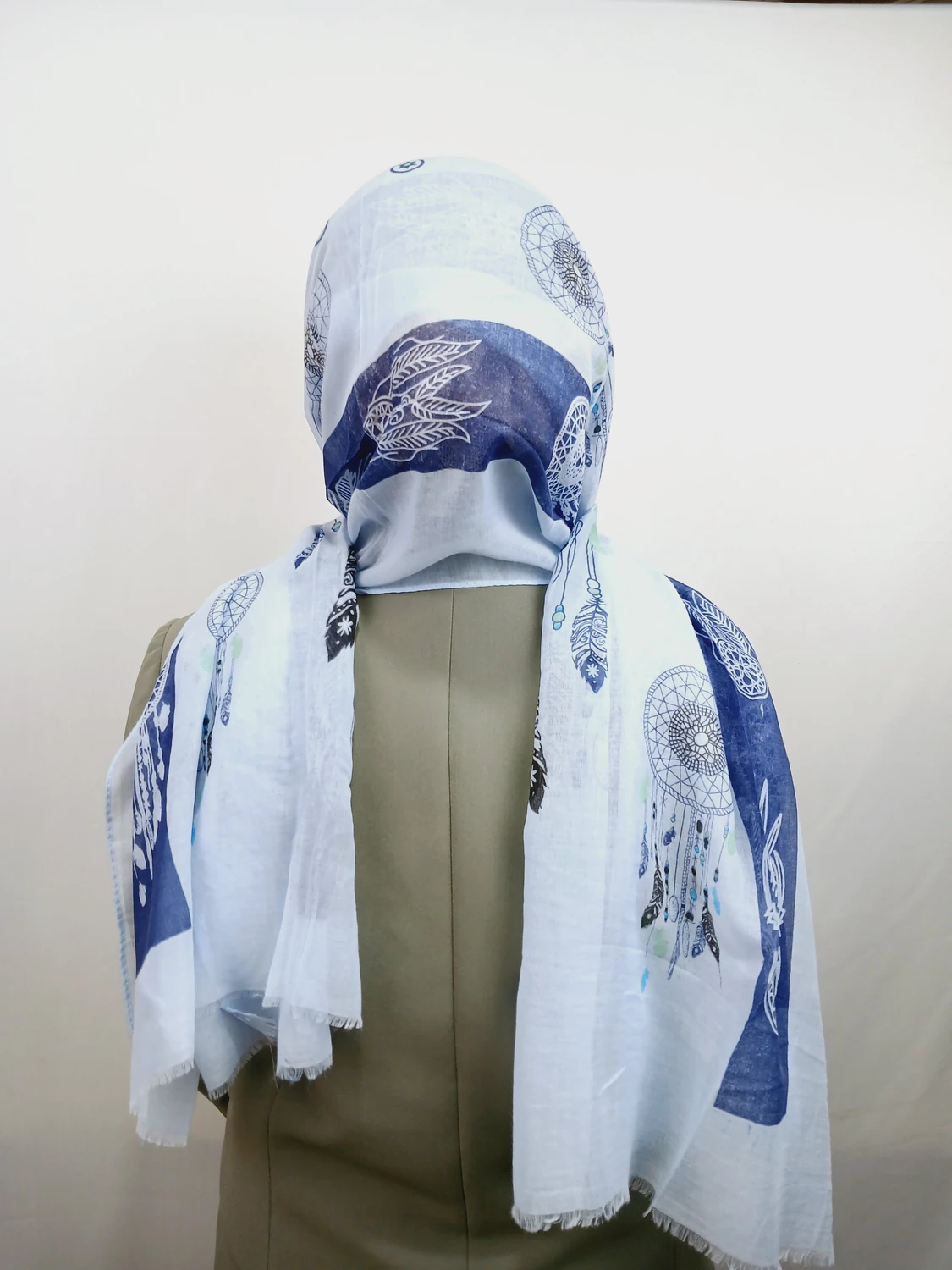 Gesilli Plain Acikmavi Şal