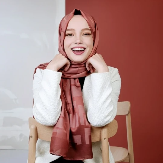 Kiremit Renkli Jakarli Şal