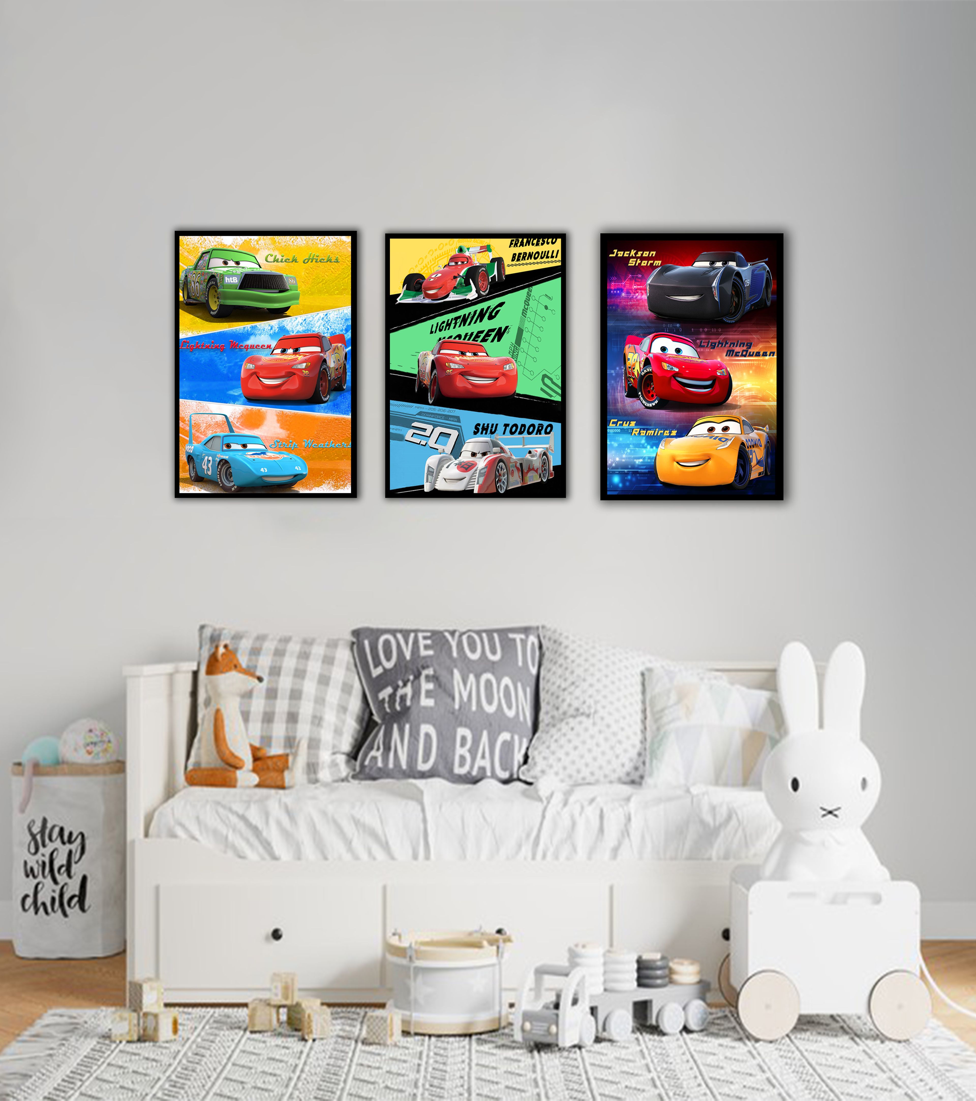 Disney Cars Movie Posters & Prints - 8x10 Inches UNFRAMED Set of 9 Wall Art for Teen Boys Room and Girls Bedroom Decor - Birthday Gifts for Kids Room and Nursery