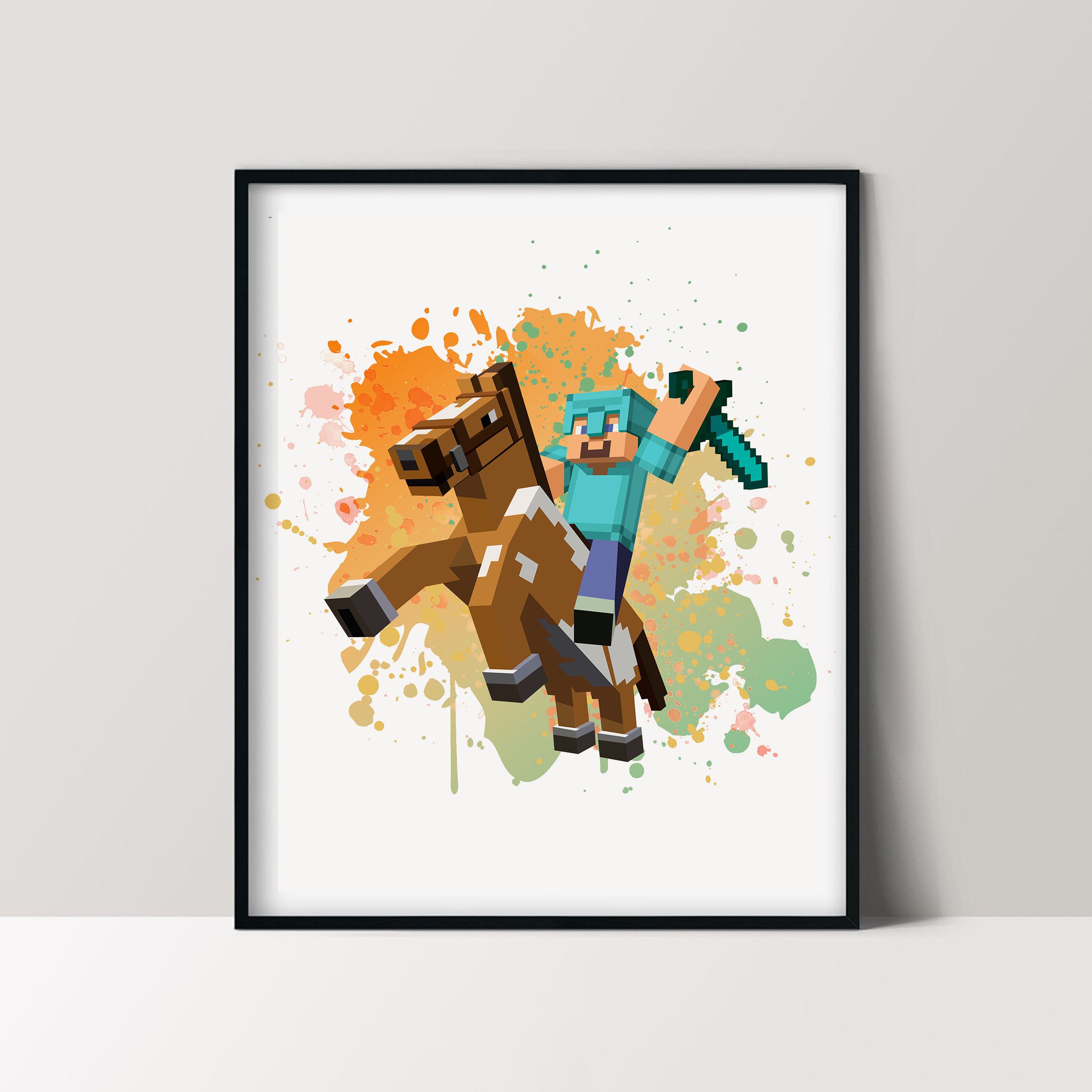 Minecraft Video Game Posters & Prints - 8x10 Inches UNFRAMED Set of 6 Wall Art for Teen Boys Room and Girls Bedroom Decor - Birthday Gifts for Kids Room and Nursery