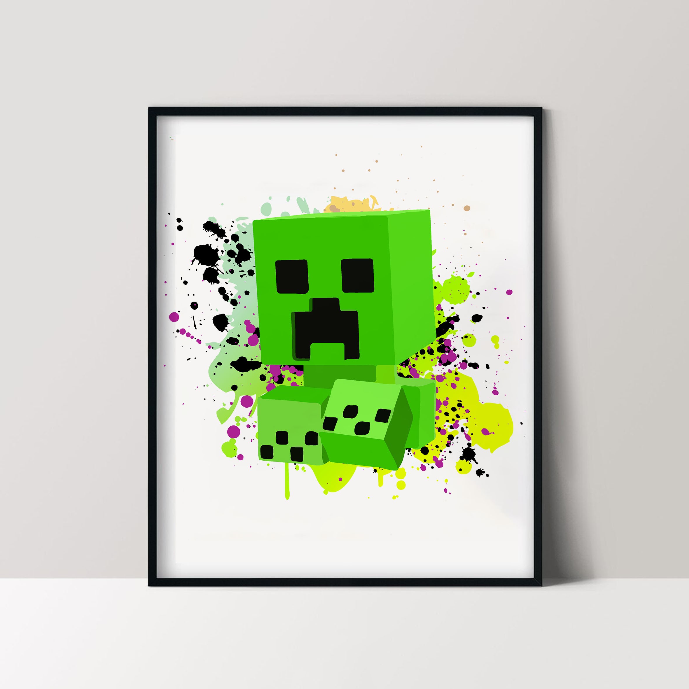 Minecraft Video Game Posters & Prints - 8x10 Inches UNFRAMED Set of 6 Wall Art for Teen Boys Room and Girls Bedroom Decor - Birthday Gifts for Kids Room and Nursery