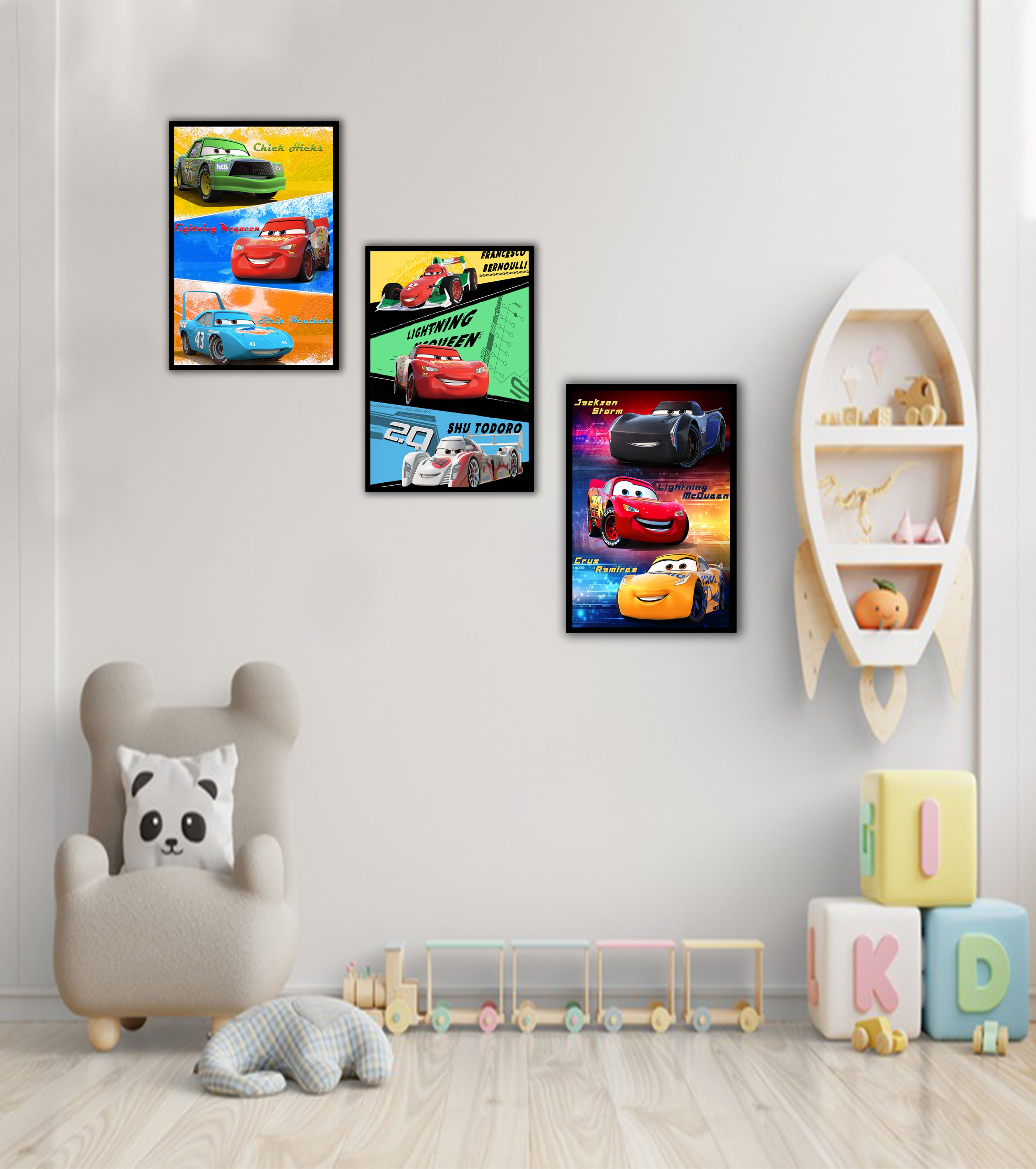Disney Cars Movie Posters & Prints - 8x10 Inches UNFRAMED Set of 9 Wall Art for Teen Boys Room and Girls Bedroom Decor - Birthday Gifts for Kids Room and Nursery