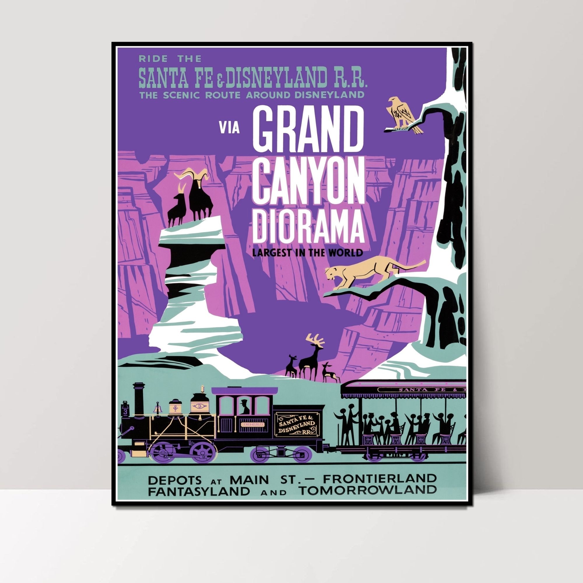 Disneyland Amusement Park Posters - 8x10 Inches UNFRAMED Set of 9 Entertainment Wall Art for Teen Boys Room and Girls Bedroom Decor - Storybook Land, Haunted Mansion, Big Thunder Mountain, Jungle River, Space Mountain, Alice in Wonderland Themed Prints