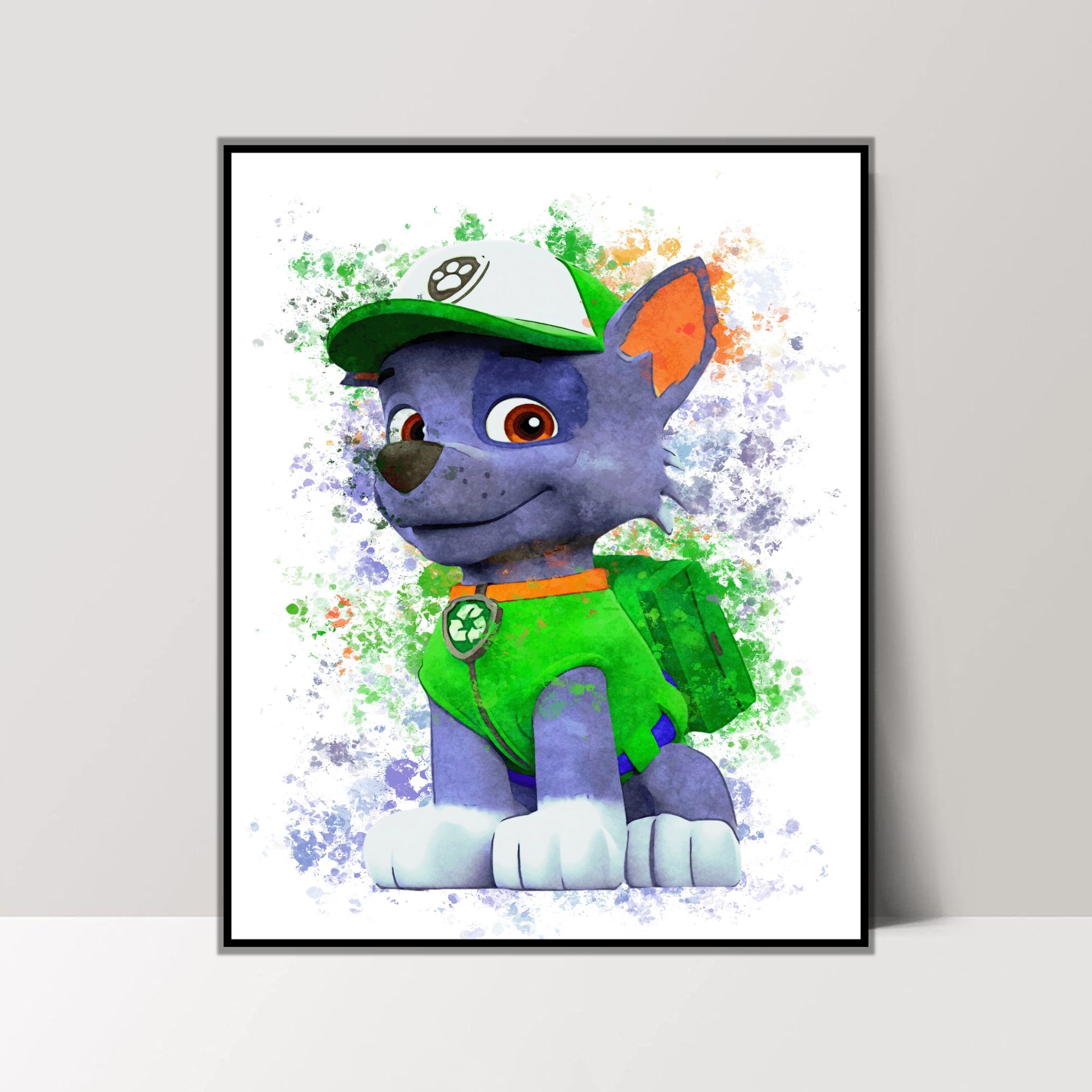 Paw Patrol Posters & Prints - 8x10 Inches UNFRAMED Set of 9 Puppy Wall Art for Teen Boys Room and Girls Bedroom Decor - Rubble, Zuma, Skye, Rocky,Marshall, Everest, Chase, Ryder Prints Birthday Gifts for Kids Room and Nursery