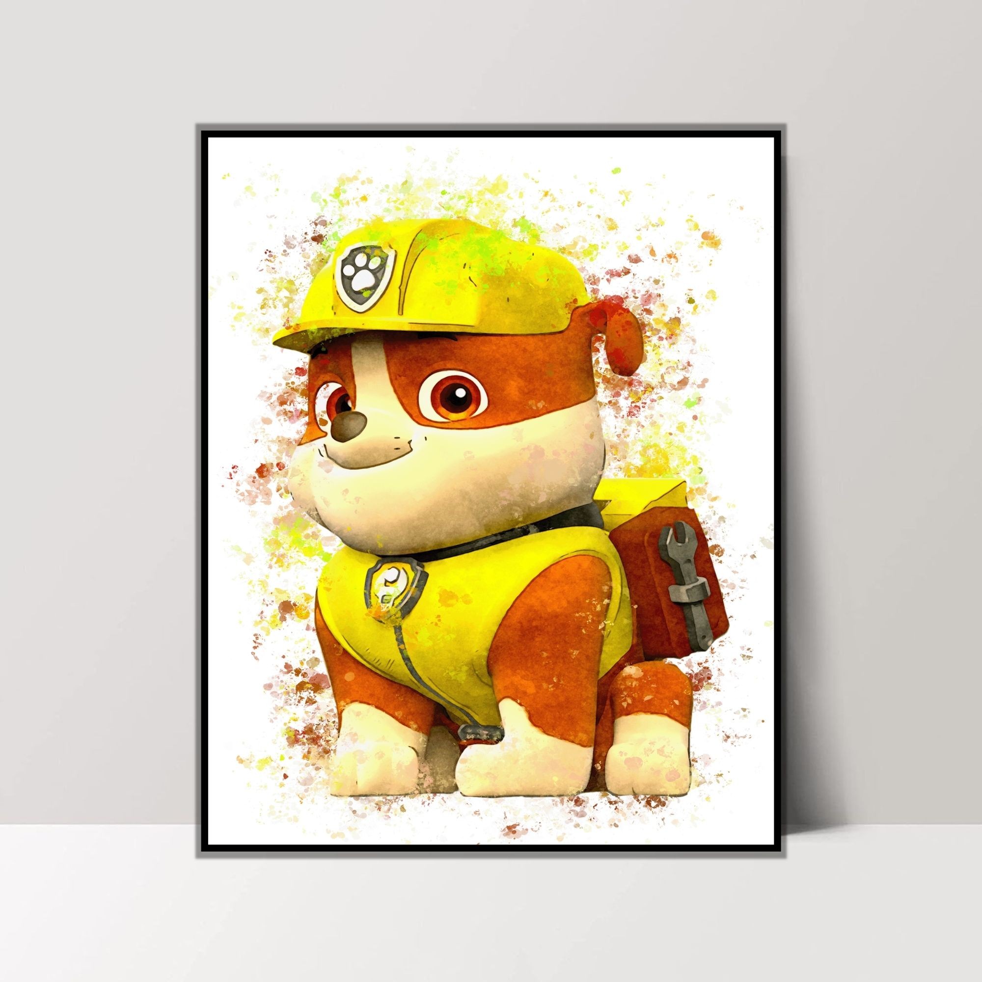 Paw Patrol Posters & Prints - 8x10 Inches UNFRAMED Set of 9 Puppy Wall Art for Teen Boys Room and Girls Bedroom Decor - Rubble, Zuma, Skye, Rocky,Marshall, Everest, Chase, Ryder Prints Birthday Gifts for Kids Room and Nursery